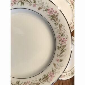 4 Noritake China 8" Salad Plates In The Mayflower #2351 Pattern, Japan EX